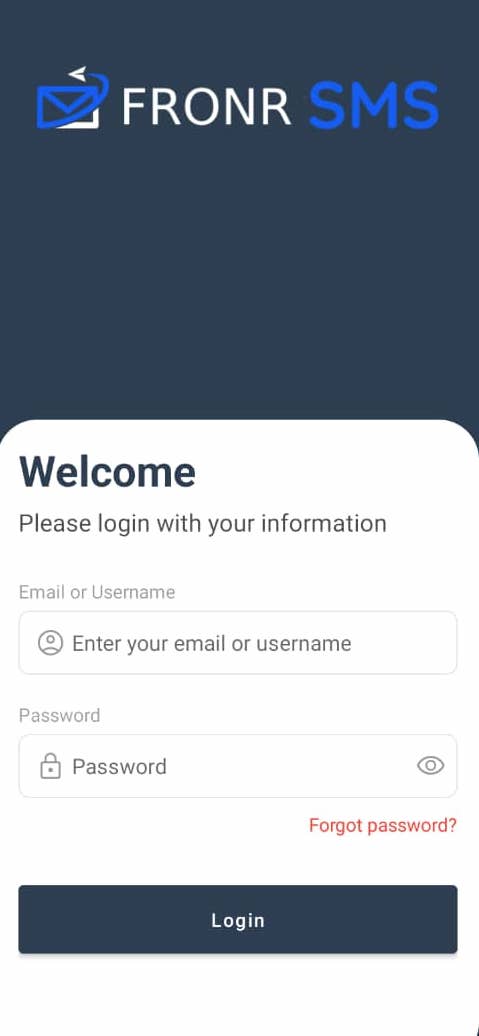 لاذاعي لتسجيل الدخول  FRONR SMS