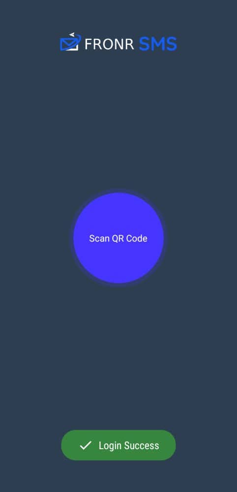 مسح رمز QR في FRONR SMS